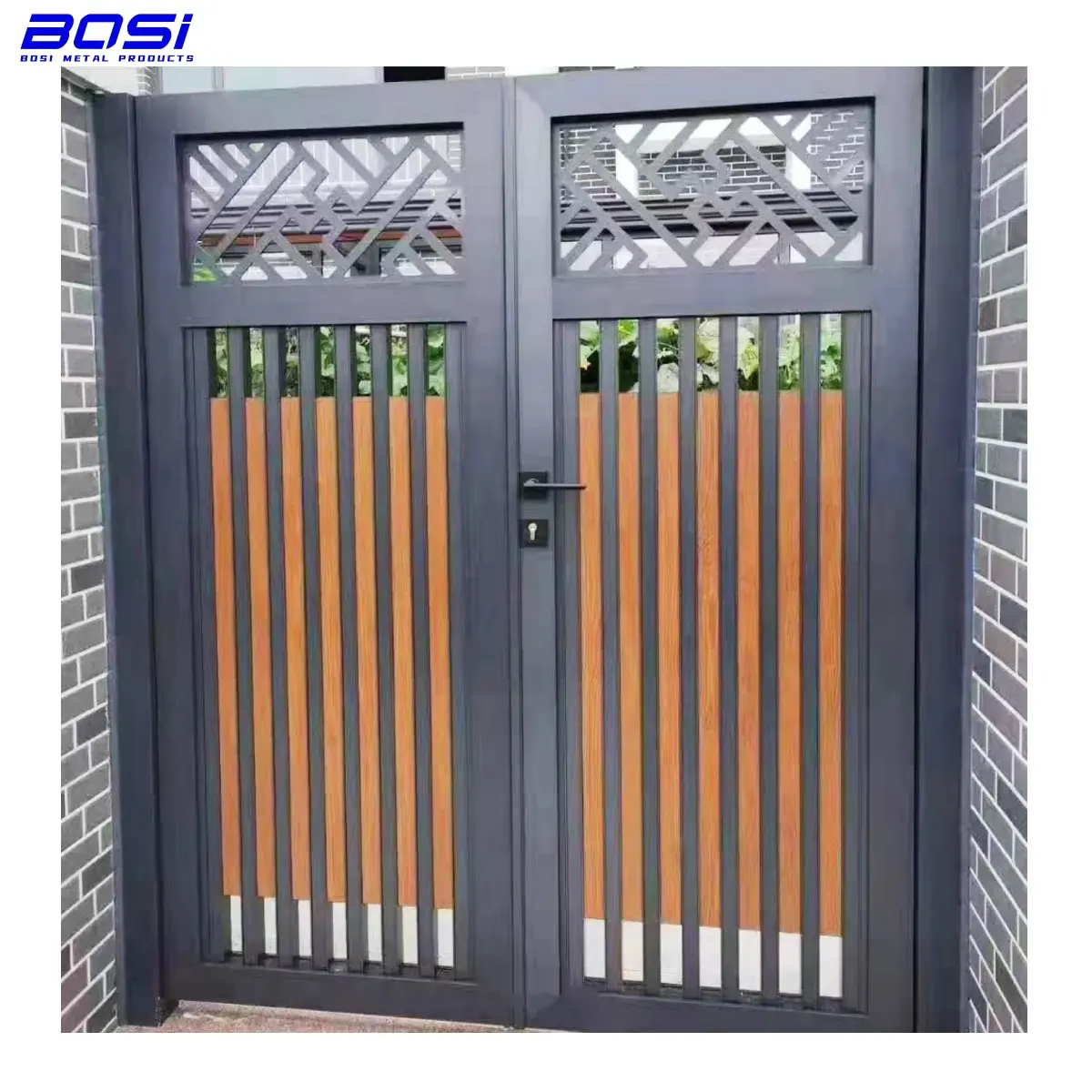 Çin tarzı Villa giriş kapısı alüminyum salıncak kapısı Metal kapı bahçe kapı açık giriş kapısı için