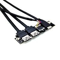 Cable de Panel Frontal Interno para Computadora, Tipo-C USB 3.1, Conector de Audio, Material PVC, Cobre Estañado, 60cm, Carga Rápida 3A, en Stock