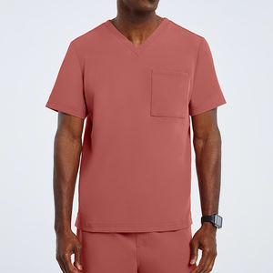 Traje médico de manga larga para hombre y mujer, uniforme de hospital de alta calidad con cuello en V, trajes de enfermera de manga larga - Product Image 2