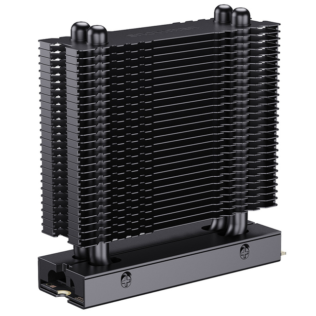 SNOWMAN New M.2 2280 NVMe SSD Heatsink Dual Heat Pipes Cooler PCIe4.0 PCIe5.0 High Speed SSD Radiator for Gaming Desktop PC