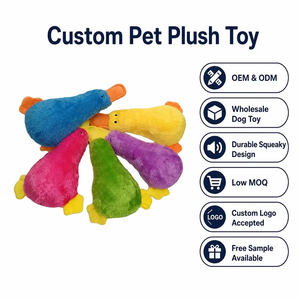 <span class=keywords><strong>Jouet</strong></span> en peluche personnalisé pour animaux de compagnie, en forme de canard, pour <span class=keywords><strong>chien</strong></span>, <span class=keywords><strong>jouet</strong></span> à mâcher <span class=keywords><strong>résistant</strong></span> aux morsures, pour nettoyer les dents, <span class=keywords><strong>jouet</strong></span> couineur pour chat - Product Image 1