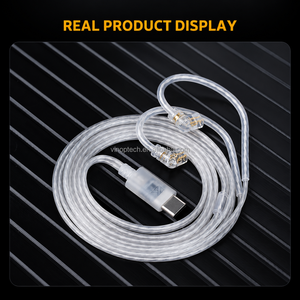 Premium USB Type C IEM Cable 0.75mm Gold Plated Pin Silver Plated OFC Conductor Over Ear <strong>Headset</strong> Upgrade Cord - Product Image 5