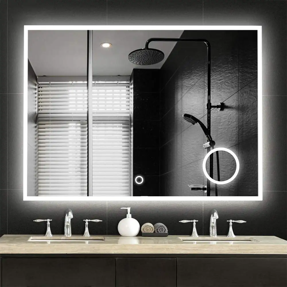 HOT SALE Hotel Bathroom led Makeup Mirror with Magnifying Glass and Touch switch