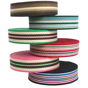 Niet-Elastische Katoenen Banden 38Mm Oem Jacquard Webbing Voor Tasband Paisley Heavy Duty Katoen Multi Color 5 Cm Webbing 500 Pc