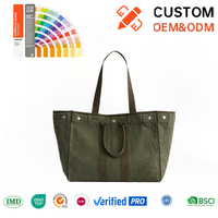 Sac fourre-tout pliable en toile pour le week-end, fermeture éclair durable, grande capacité, sac de voyage à bandoulière