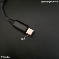 Cables de Audio de 8 Pines IOS a 3.5mm DC, Decodificación Digital con Chips C100 Originales, Estéreo de Alta Fidelidad, Listos para Usar