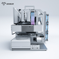 Socooler New ATX Gaming PC Box Boîtier Aerometal en aluminium avec prise en charge RX 6750 GPU pour les joueurs PC