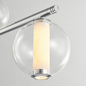 2025 Zhongyi plafond moderne nordique <span class=keywords><strong>verre</strong></span> sphère et albâtre abat-jour pendentif lustre lumière pour salon Villa hôtel - Product Image 2