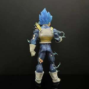 Figurine Premium DBZ <span class=keywords><strong>Vegeta</strong></span> Super Saiyan Blue endommagée par le combat avec effets <span class=keywords><strong>de</strong></span> foudre bleue et <span class=keywords><strong>costume</strong></span> détaillé pour les collectionneurs d'anime - Product Image 5