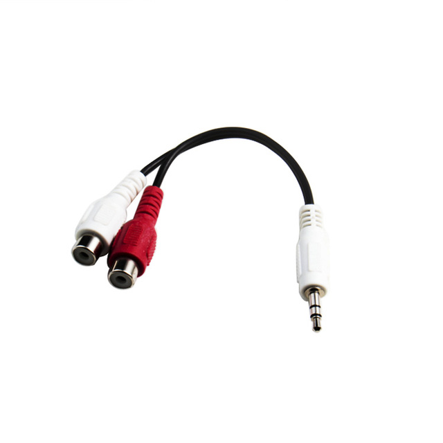 Stereo Audio Y Cable 3.5mm Male to 2 RCA Female Jack for MP3 Home Theater HDTV Gaming Consoles Hi-Fi Systems