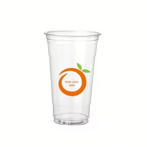 Gobelets en plastique PET 98 mm transparents, écologiques, imprimés sur mesure, pour café, eau minérale, lait à emporter – Vente en gros, succès commercial - Product Image 1