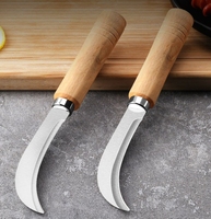 Couteau courbé en bois pour fruits, manche parfumé, multifonctionnel, écologique, pour la cuisine domestique, faucille courbée en bois