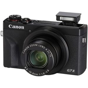 Fotocamera Canon PowerShot G7X Mark III Nera per Scatto Continuo ad Alta Velocità, Fotografia di Strada, Paesaggi e Backup Professionale - Product Image 1