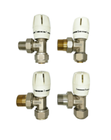Vanne thermostatique d'angle Xingfu DN20 en laiton forgé nickelé pour radiateur, commande manuelle, contrôle haute température de l'eau, OEM