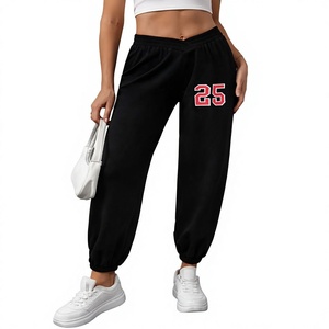 Pantalones de Pierna Recta de Cintura Alta para Mujer, Pantalones Casuales de Corte Holgado, Estilo Deportivo de Moda para Uso Diario - Product Image 1