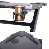 Bureau de jeu LED, table de bureau pour PC, meilleur bureau de jeu en bois, table rectangulaire pour jeux