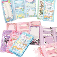 Nouveau produit personnalisé motif kawaii coréen spécifications différentes jeu de notes autocollantes à trois volets bloc-notes collant réutilisable