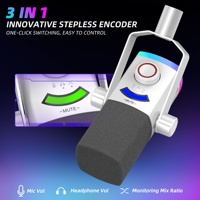 Micrófono Dinámico RGB Controlable FIFINE AM8 PROTW, Kit de Micrófono XLR/USB, Micrófono para Podcasting, Micrófono para Juegos de PC