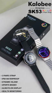 สมาร์ทวอทช์ SK53 ชุด 1.53 นิ้ว กันน้ำ วัดอัตราการเต้นของหัวใจ วัดออกซิเจนในเลือด รองรับการโทรผ่านบลูทูธ ชาร์จไร้สาย สำหรับผู้ชาย พร้อมสาย <span class=keywords><strong>3</strong></span> เส้น - Product Image 5