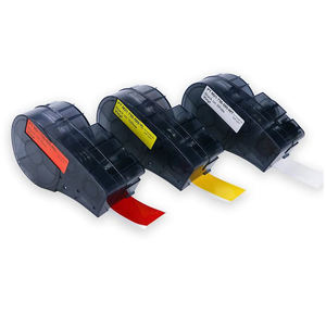 Usine Nylon Noir Blanc <span class=keywords><strong>Recharge</strong></span> M21-375-499 6.35mm * 4.9m Étiquette Bande Chipset <span class=keywords><strong>Brady</strong></span> M210/M210-LAB/M211 Rubans D'imprimante - Product Image 1