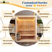 Sauna sec intérieur personnalisé pour 4 à 6 personnes, kit de sauna traditionnel de luxe pour villa avec poêle électrique pour salle de sport, centre de beauté