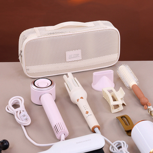 Nueva bolsa de almacenamiento para secador de pelo, de gran capacidad, portátil, para viaje, funda protectora para rizador y plancha de pelo, bolsa de malla con cremallera. - Product Image 3