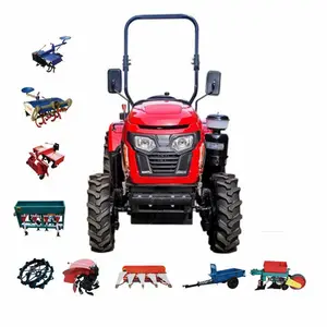 2023 New Chinese hot selling farm greenhouse small tractor 4wd mini tractor + accessories 50h 4x4 garden tractor can customized