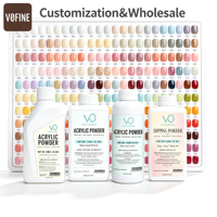 Kit de poudre à ongles VOFINE Custom VE-8, poudre acrylique pour ongles, poudre acrylique en vrac, ensemble de poudre à ongles pour immersion