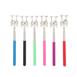 Rascador Telescópico Retráctil de 5 Velocidades Personalizado, Negro, con Pinza para Mascotas, Portátil y Extensible - Product Image 1