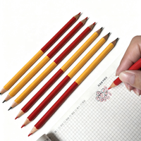 & EN71 crayons standard bicolores de couleur rouge et HB tableau dessin écriture travail du bois bureau et école 7 pouces WHB070 plomb noir