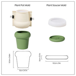 Molde de Silicona de Grado Alimenticio con Forma de Gota de Agua para Columnas de Hormigón, Macetas, Jardineras, Adornos de Resina - Ecológico - Product Image 5