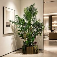 Arrangement de plantes artificielles de luxe haut de gamme 380 cm, palmier, pour hôtel, bureau, centre commercial ou salle d'exposition, plantes vertes en pot
