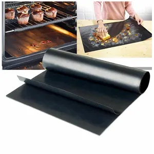 Food Grade 100% Non Stick Hittebestendig Para Barbacoas Ptfe Glasvezel Bakken Bbq Grill Mat