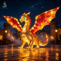 Zigong Fabrik Maßgefertigte Wasserdichte Drachen-Laterne Modell Tier-Laterne für Outdoor-Festivals Themenpark-Ausstellung