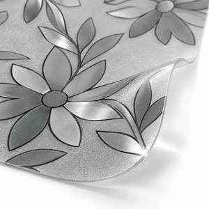 Rouleau de feuille PVC Cosmos Flower, transparent, givré, mat, calandré, protection pour table et meubles, imperméable, vinyle flexible - Product Image 3