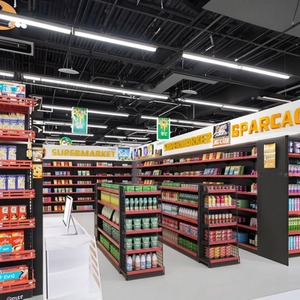 Estante de Exhibición Resistente para Supermercado y Tienda Minorista, Panel Plano Blanco Leche, Metal Q235 - Product Image 6