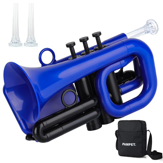 PAMPET DOLPHIN BB Pocket Trumpet ABS Lightweight Portable Beginner-Friendly Durable Music Instrument