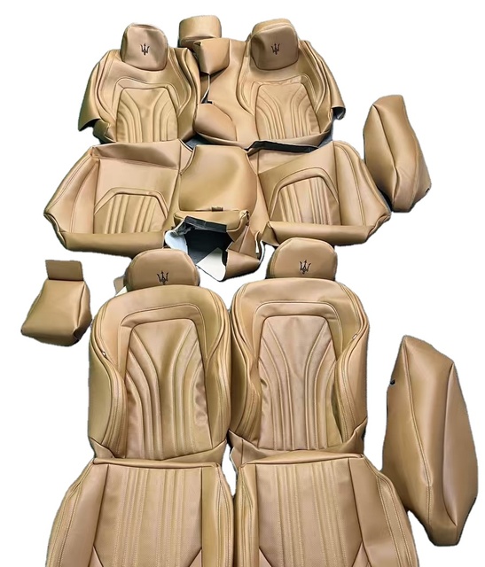 Custom Brown Nappa Leather Full Replacement Car Seat Cover for Maserati Quattroporte