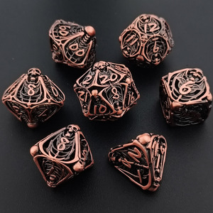 Hot Custom Engraved Antique Gold Skeleton <strong>Man</strong> <strong>Dice</strong> RPG <strong>Dice</strong> for Role-playing Board Games 16mm DND Metal Skeleton <strong>Dice</strong> Set - Product Image 2