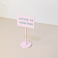 Panneau de prix de table rectangulaire mat blanc ou noir, support de présentation pour boulangerie, croissants et gâteaux