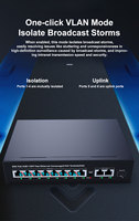 Switch Gigabit Mini Grosir POE 1000Mbps Ethernet RJ45 Tanpa Manajemen 8+2+1 Port Kapasitas 22Gbps Video Full/Half-Duplex