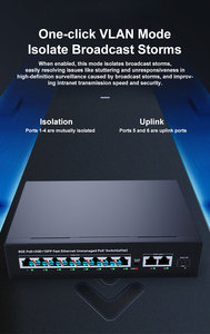 Switch Gigabit Mini POE all'ingrosso 1000Mbps <span class=keywords><strong>Ethernet</strong></span> non gestito RJ45 8+2+1 porte Capacità 22Gbps Video Full/Half-Duplex - Product Image 3