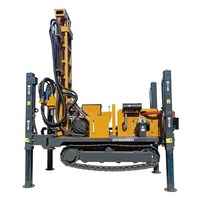 Machine de forage rotative sur chenilles hydraulique diesel clé en main pour puits de 200 m, moteur pour forage profond de roches dures