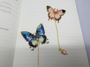 Marcapáginas de Metal de Latón con Diseño de Dibujos Animados Vintage para Mujer, Marcapáginas Dorado de Estética Vintage con Borla Elegante, Multifuncional - Product Image 2
