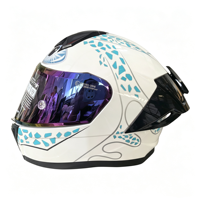 Casques de moto intégraux en gros, casque ABS avec nouveau design, certification DOT, double visière