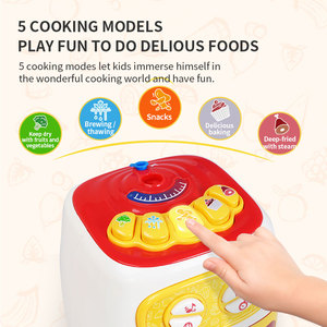เครื่องทอดอาหารพลาสติกทำจากพลาสติกใช้ในครัวของเล่นแบบจำลองสำหรับเด็กเพื่อการศึกษาด้วยดนตรีและเสียง - Product Image 3