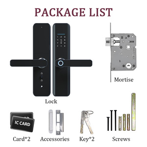 Tuya Wi-Fi Keyless khóa cửa thông minh cong kính màn hình an toàn thuận tiện; thẻ vân tay điện thoại kỹ thuật số ứng dụng truy cập ổ khóa thông minh - Product Image 6