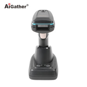 Lecteur de codes-barres sans fil Bluetooth mains libres, longue portée, lecteur de codes QR, scanner de codes-barres 1 <span class=keywords><strong>million</strong></span> de codes avec base - Product Image 3