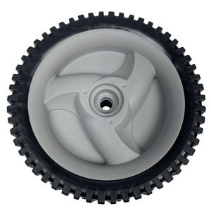 Rueda de Repuesto para Cortacésped de 8 Pulgadas, Neumático de Goma Sólida, Llanta de PP Negra, Capacidad de Carga de 30 kg - Product Image 3