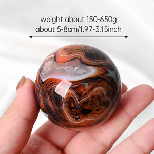 High Quality Hand Polished Natural Crystal Sphere Black and <b>Red</b> Onyx Sphere Ball for Healing Dec - Product Image 2